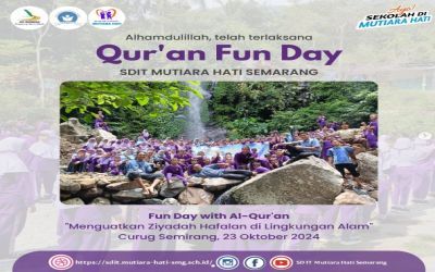 Seru dan Cerianya Qur'an Funday SD di Curug Semirang, Sarana Berinteraksi dengan Al-Qur'an melalui Tadabur Alam